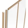 Afsluitlat Voor Glazen Binnenraam In Aluminium Met Poedercoating - H105 Cm - Lichte Houtlook - Bayview