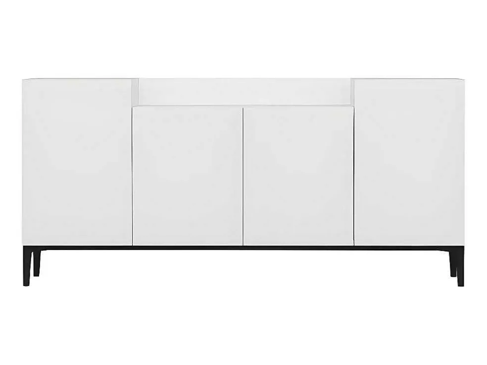 Annalisa Multifunctioneel Kabinet, Wit, Zwart, 160X42X75 Cm, Epikasa