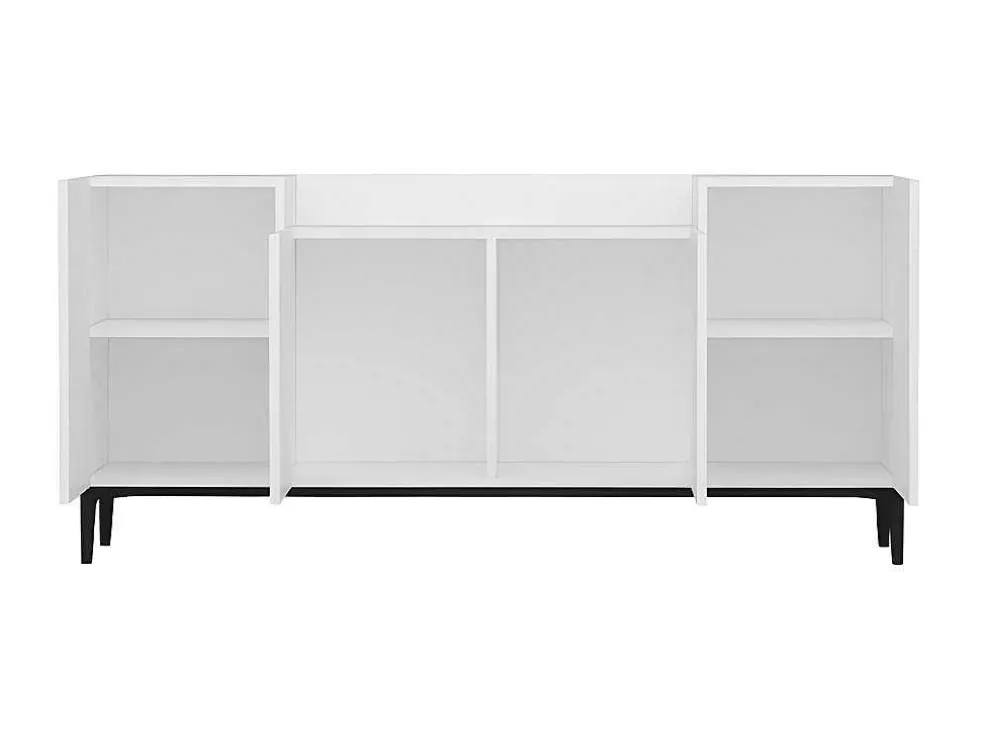 Annalisa Multifunctioneel Kabinet, Wit, Zwart, 160X42X75 Cm, Epikasa