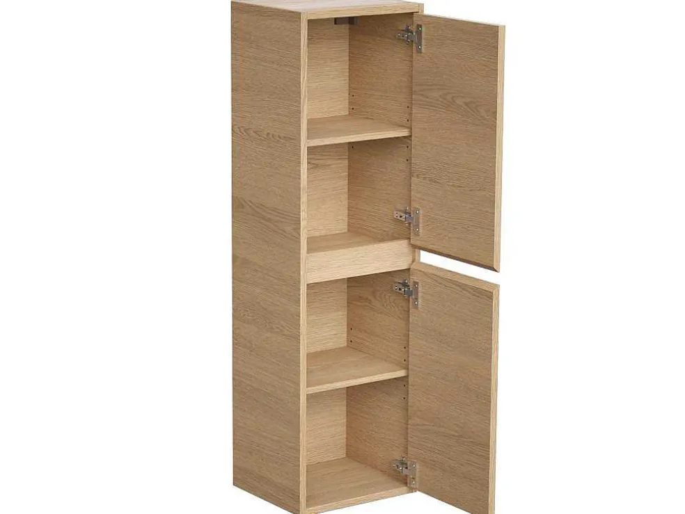Badkamerkolom - Eikenfineer - L30 X B35 X H120 Cm - Enosea