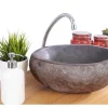 Badkamerwastafel Van Riviersteen Stone - Kleur Grijs