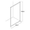 Badscherm Goudkleurig Industriele Stijl 80 X 140 Cm Gehard Glas Bradenton