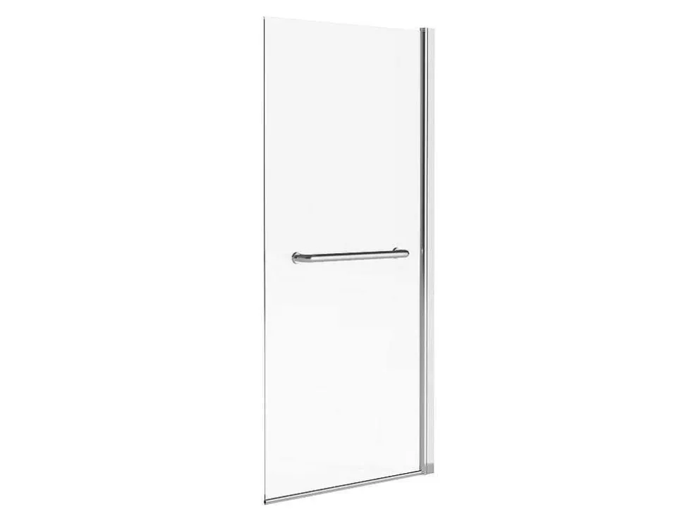 Badscherm Met Verchroomd Metalen Handdoekenrek In Industriele Stijl - 70 X 140 Cm - Tobin
