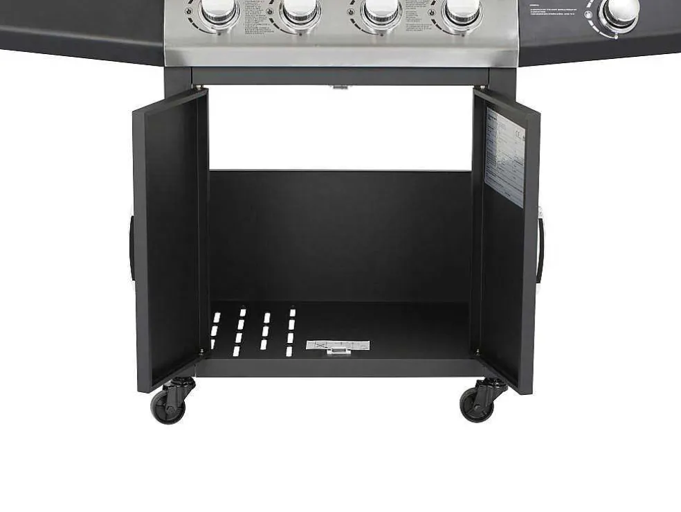 Barbecue Op Gas Met 4 Branders En 1 Rechaud Aan De Zijkant 143 X 54 X 115 Cm - Smoky