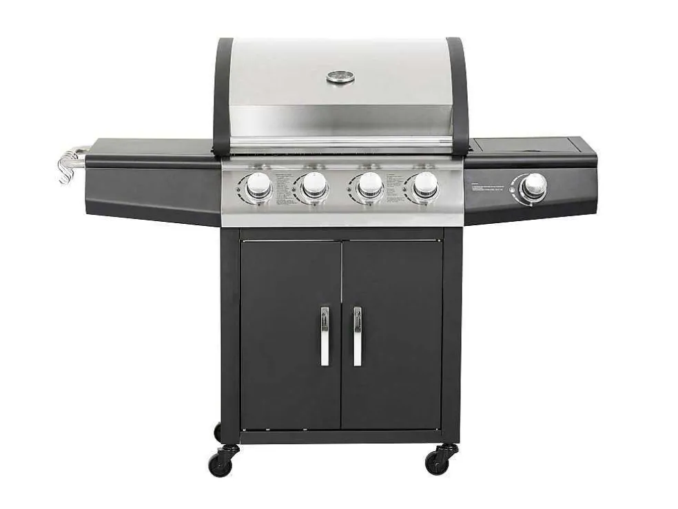 Barbecue Op Gas Met 4 Branders En 1 Rechaud Aan De Zijkant 143 X 54 X 115 Cm - Smoky