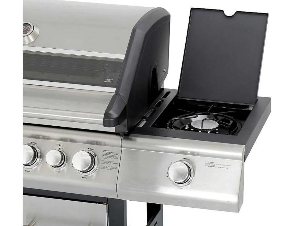 Barbecue Op Gas Met 4 Branders, 1 Rechaud Aan De Zijkant En 1 Grill 148 X 56 X 121 Cm - Roasty