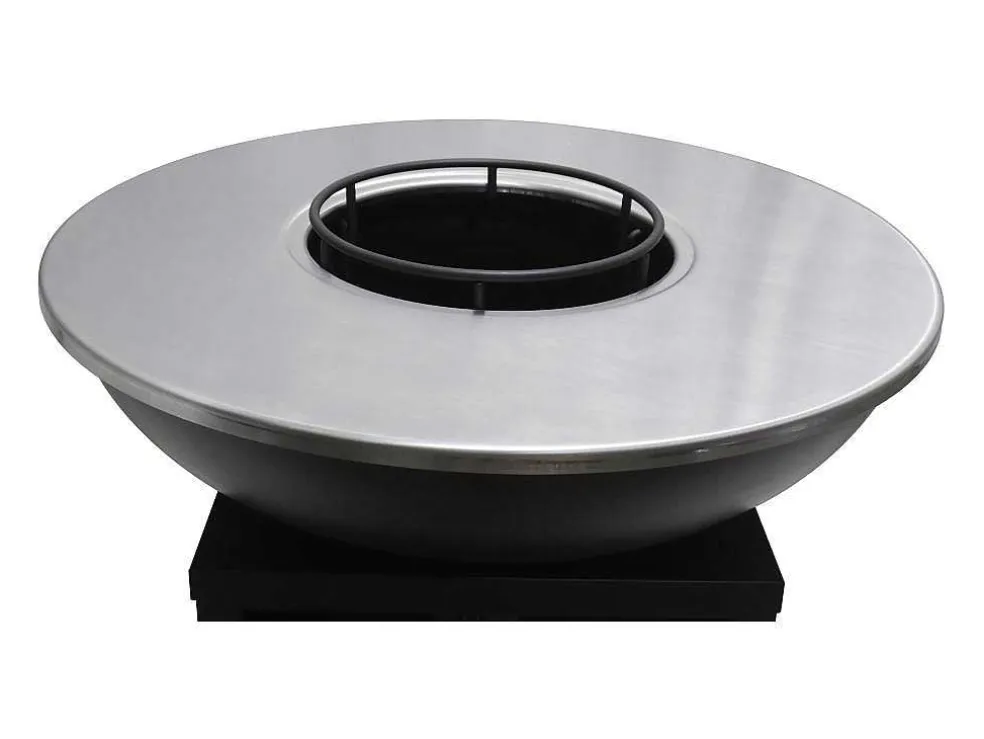 Barbecue/Plancha/Vuurkorf Van Staal - L81 X B81 X D96 Cm - Zwart - Corvera