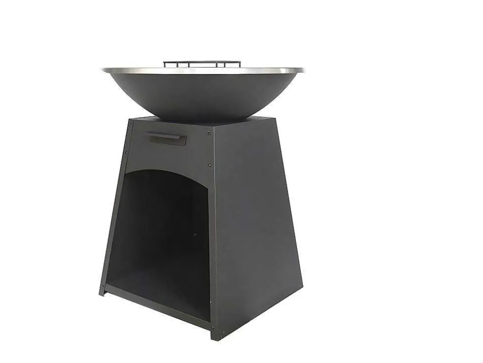 Barbecue/Plancha/Vuurkorf Van Staal - L81 X B81 X D96 Cm - Zwart - Corvera