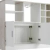Barmeubel, Laag Dressoir Met Opbergruimte - Mdf - Eigentijdse Stijl - Kleuren: Grijs En Wit