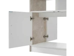 Barmeubel, Laag Dressoir Met Opbergruimte - Mdf - Eigentijdse Stijl - Kleuren: Grijs En Wit