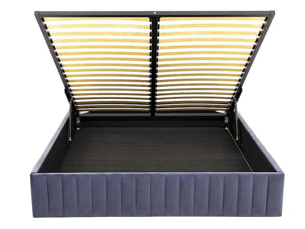 Bedbodem Met Opbergruimte 160 X 200 Cm Van Grijs Velours - Sethi Van Dreamea
