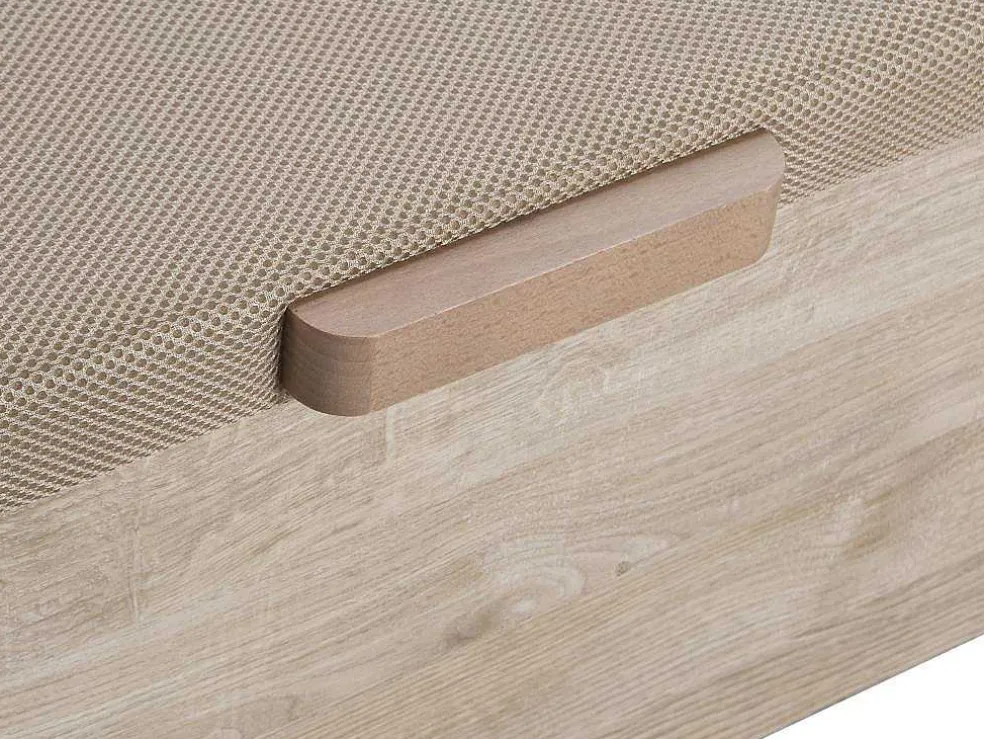 Bedset 140 X 190 Cm - Bedbodem Met Lichte Houtlook En Opbergruimte + Matras In Schuim Met Hoge Dichtheid - Heaven Van Dreamea Play