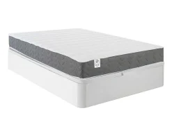 Bedset 160 X 200 Cm - Witte Bedbodem Met Opbergruimte + Matras In Schuim Met Hoge Dichtheid - Heaven Van Dreamea Play