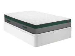 Bedset 160 X 200 Cm - Witte Bedbodem Met Opbergruimte + Matras Met Pocketveren - Prestige Van Ysmee Play