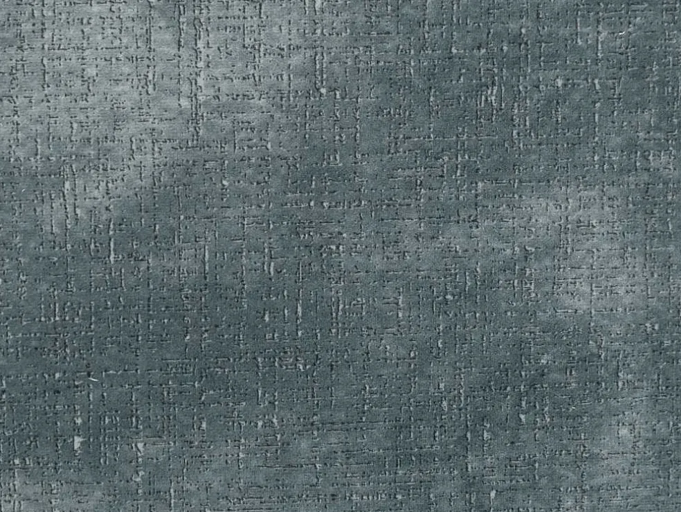 Bed 160 X 200 Cm Met Hoofdbord Met Verticale Stiksels - Velours - Groenblauw - Feroya