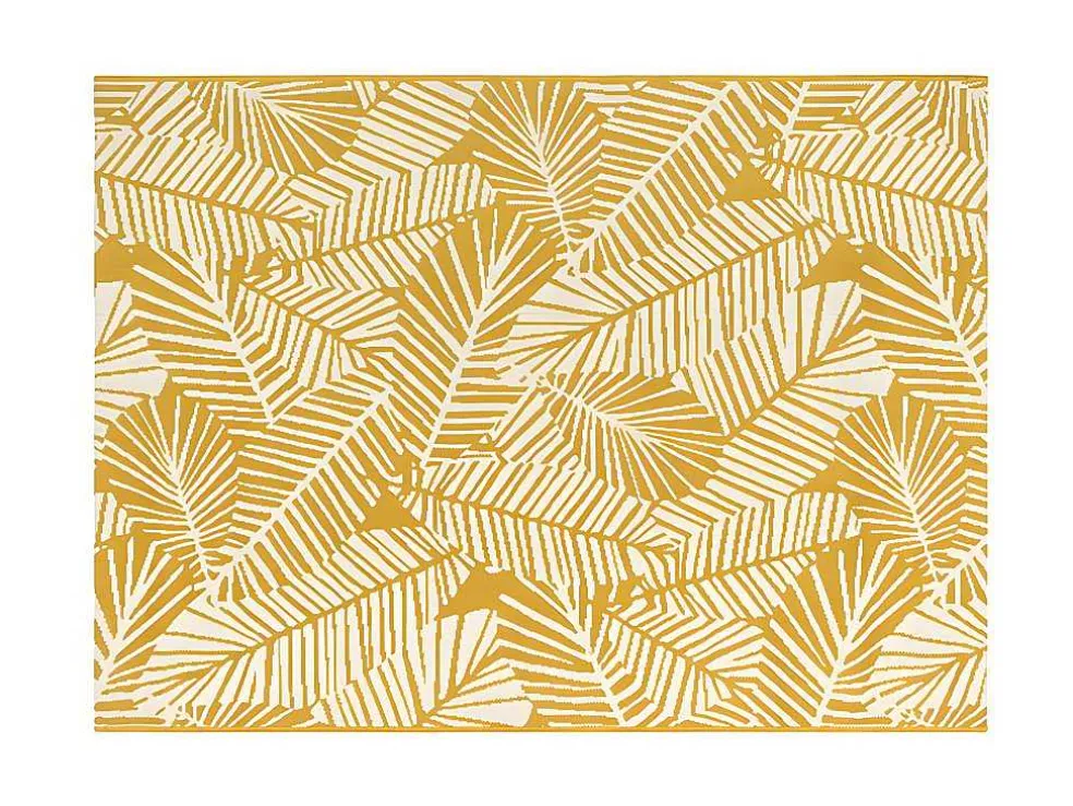 Binnen- Of Buitentapijt Bloemenmotief Curitiba - 150 X 200 Cm - Geel