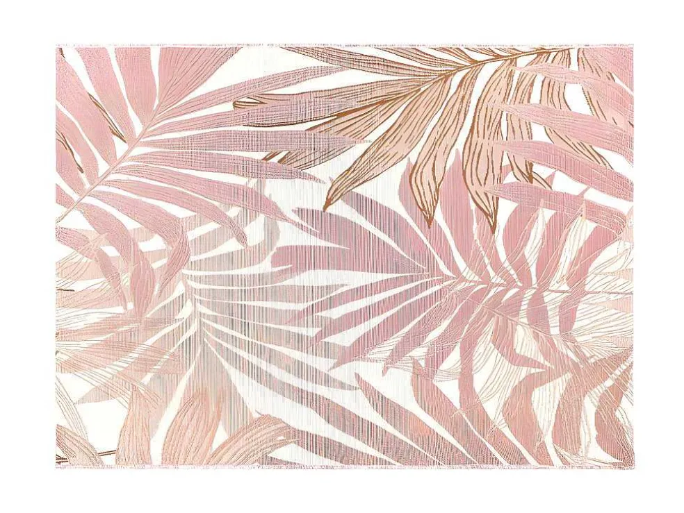 Binnen- Of Buitentapijt Etnische Stijl Bloemenmotief Roceta - 150 X 200 Cm - Roze