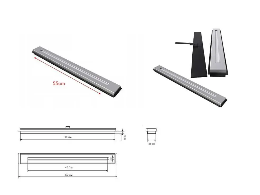 Bio-Ethanol Haard, 50 Cm, Bio-Ethanol Brander, Roestvrij Staal, Kratki Model