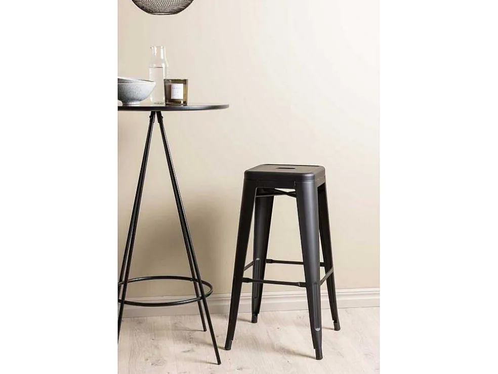 Bistro Barmeubelset Bartafel Zwart En 2 Tempe Barstoelen Zwart.