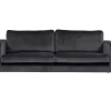 Bolero Bank 3 Persoons Velours Grijs.