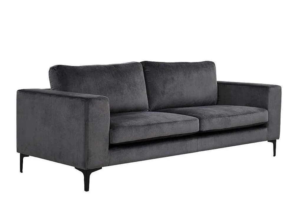 Bolero Bank 3 Persoons Velours Grijs.
