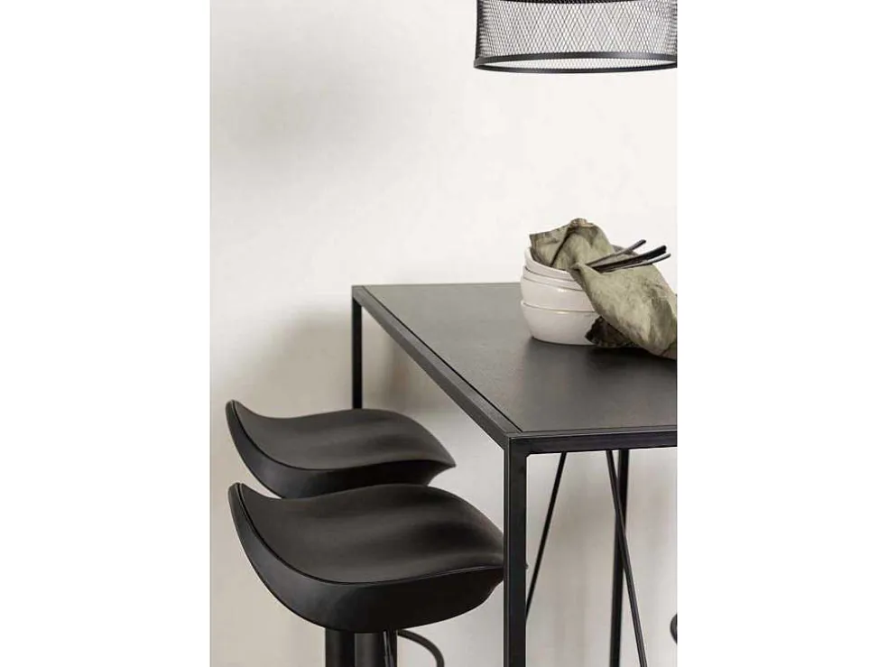 Brea Barmeubelset Bartafel Zwart En 4 Adesto Barstoelen Zwart.