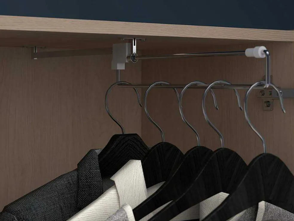 Brugkast Met Opbergruimte - Met Ledverlichting - L265 Cm - Kleuren: Glanzend Wit En Houtlook - Velona