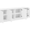 Buffetkast Met 4 Deurtjes Van Mdf - Wit - Mezulia