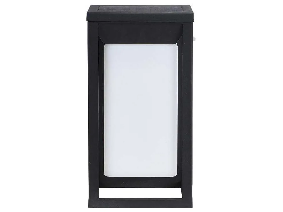 Buitenwandlamp Op Zonne-Energie Met Led - L. 15 X H. 30 Cm - Metaal - Zwart - Fozzano