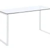 Bureau Freya - Gehard Glas En Verchroomd Metaal