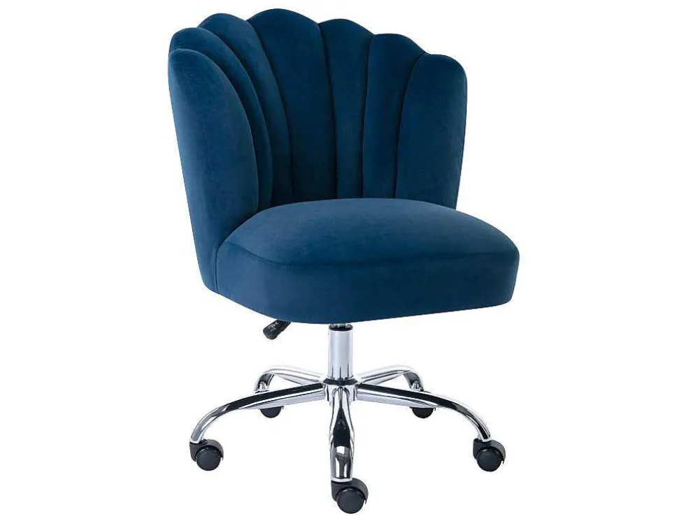 Bureaustoel - Velours - Blauw - Verstelbare Hoogte - Ruty Van Pascal Morabito