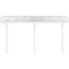 Carport Pergola Voor Tegen De Muur Van Aluminium 15,1 M Wit Alvaro