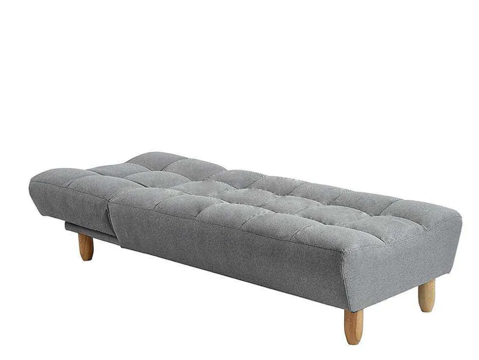 Chaise Longue Klik-Klak Van Stof - Grijs
