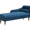 Chaise Longue Links Van Blauwgroen Velours Umari