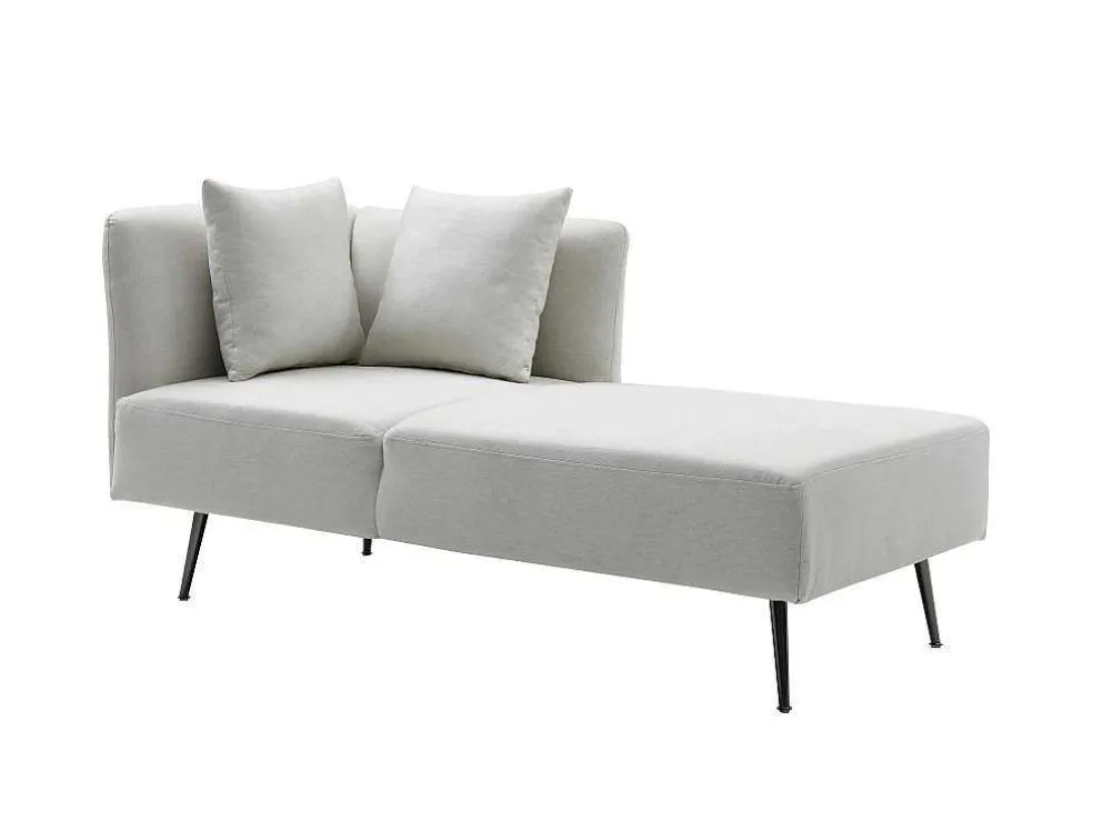 Chaise Longue Rechts Van Cremekleurige Stof Napasa