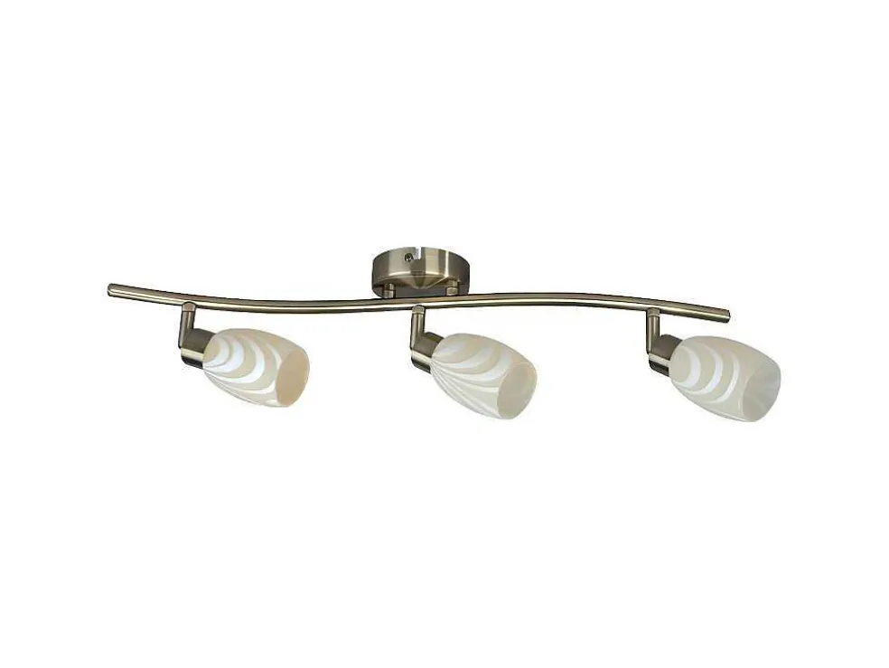 Clea Plafondlamp, Messing, Ecru, 58X9X20 Cm, Epikasa