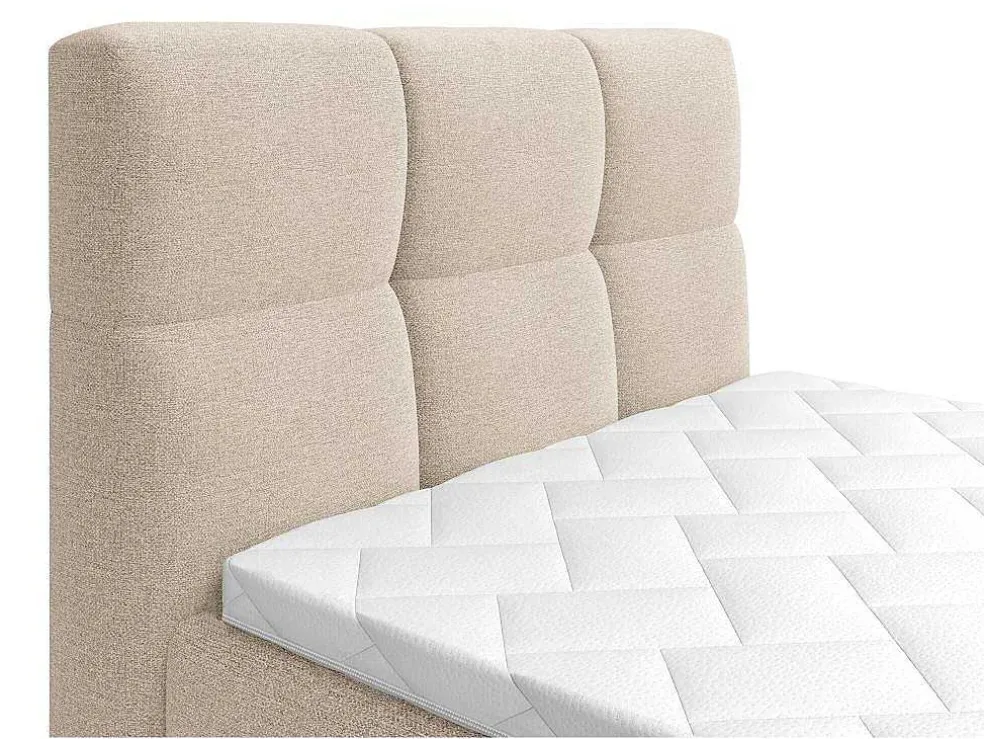 Complete Boxspringset Met Gestoffeerd Hoofdbord Elektrisch Verstelbare Relaxbedbodems Met Matras Met Topmatras 100 X 200 Cm Stoffen Bekleding Beige Lodi Van Palacio