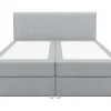 Complete Set Met Boxspring En Hoofdbord + Bedbodem + Matras + Topmatras - 180 X 200 Cm - Stof - Lichtgrijs - Onan Van Ysmee