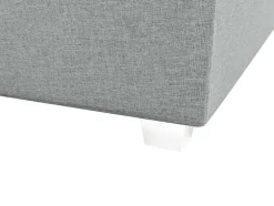 Complete Set Met Boxspring En Hoofdbord + Bedbodem + Matras + Topmatras - 180 X 200 Cm - Stof - Lichtgrijs - Onan Van Ysmee