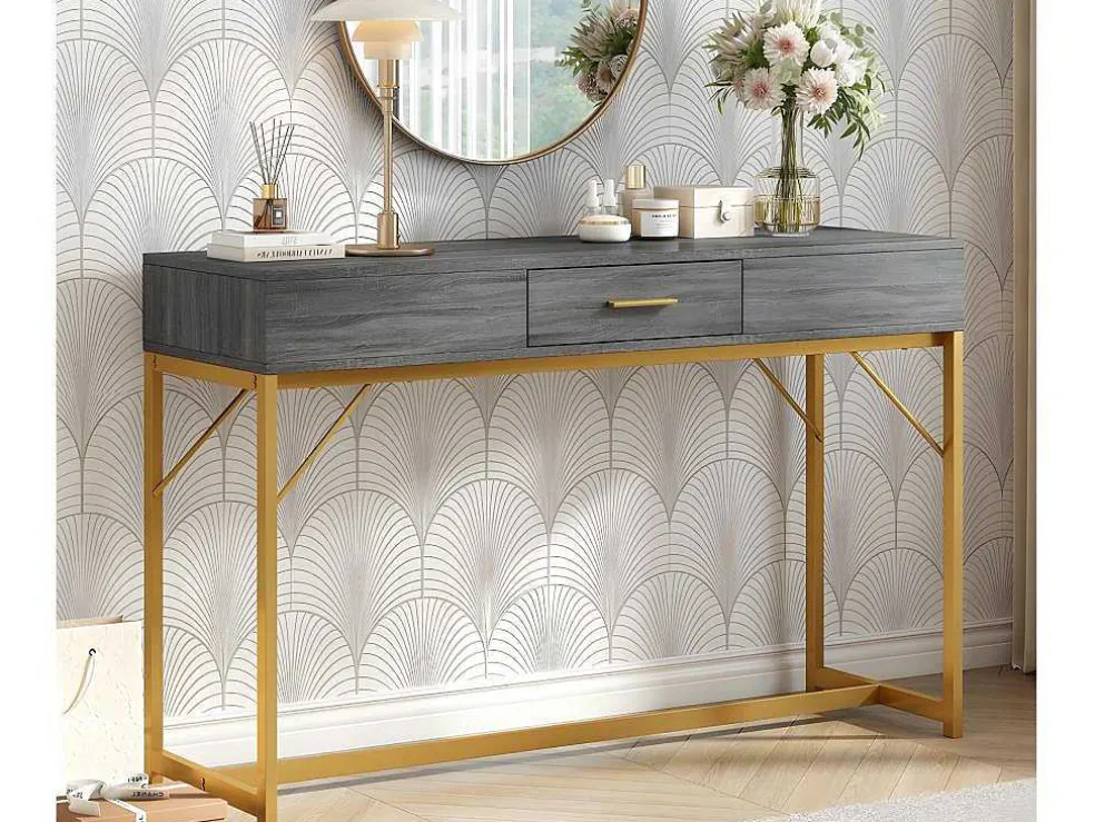 Console Met 1 Lade - Moderne Stijl - Grijs