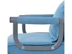 Converteerbare Stoffen Fauteuil - 6-Voudig Verstelbare Rugleuning - Blauw