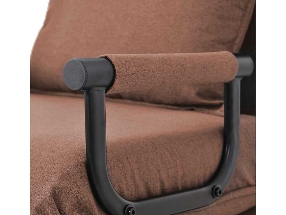 Converteerbare Stoffen Fauteuil - 6-Voudig Verstelbare Rugleuning - Bruin