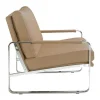 Creme Eco-Leren Gestoffeerde Fauteuil 5046 Angel Cerda