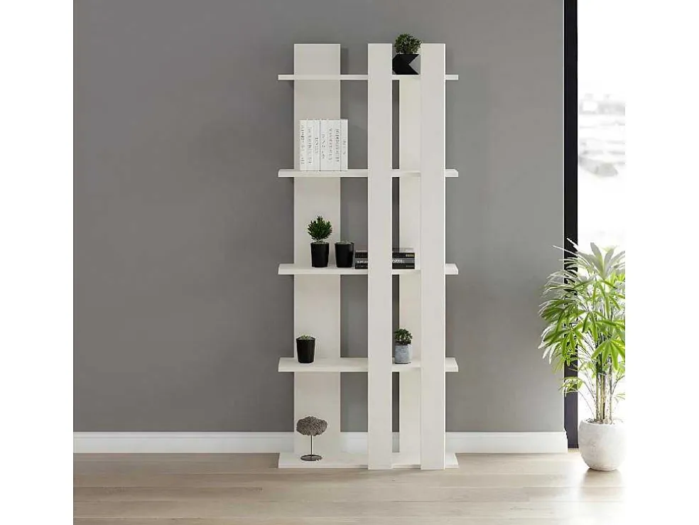 Cristiana Boekenkast, Wit, 75X20X180 Cm, Epikasa