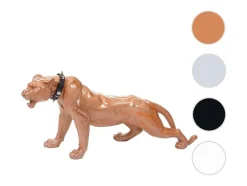 Decoratief Beeldje Panter Met Halsband, Antiek Hoogglans Met Kraag