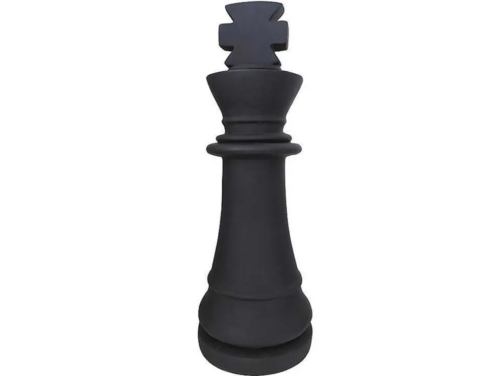 Decoratief Standbeeld Schaakspel In Cement Koning - B. 24,5 X H. 68 Cm - Gambit