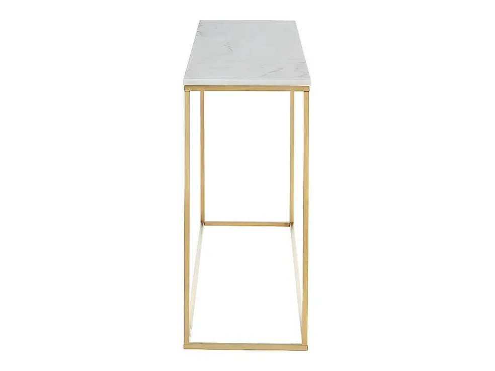 Design Sidetable Aretha - Marmer En Metaal - Wit En Goudkleurig - Van Pascal Morabito
