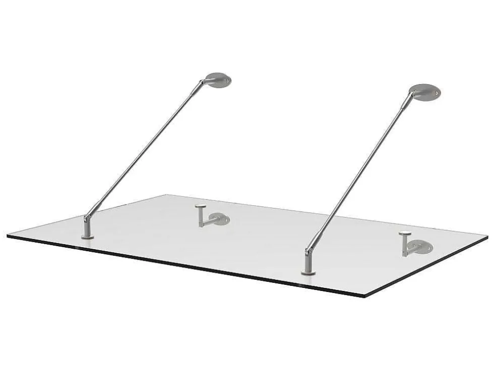 Deurluifel Van Roestvrij Staal 150 X 100 Cm Plat En Kantelbaar, Zilver - Rami