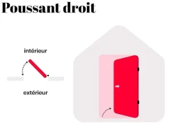 Deur Van Geglazuurd Staal En Inox H.207 X B.100 Cm Antraciet - Links Duwen - Trofa