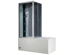 Douche Bad Combinatie Met Massagestralen Daria Van Vertrekt Acrylglas - 75 X 150 X 215 Cm - 30 Micro Jets En 6 Grote Jets